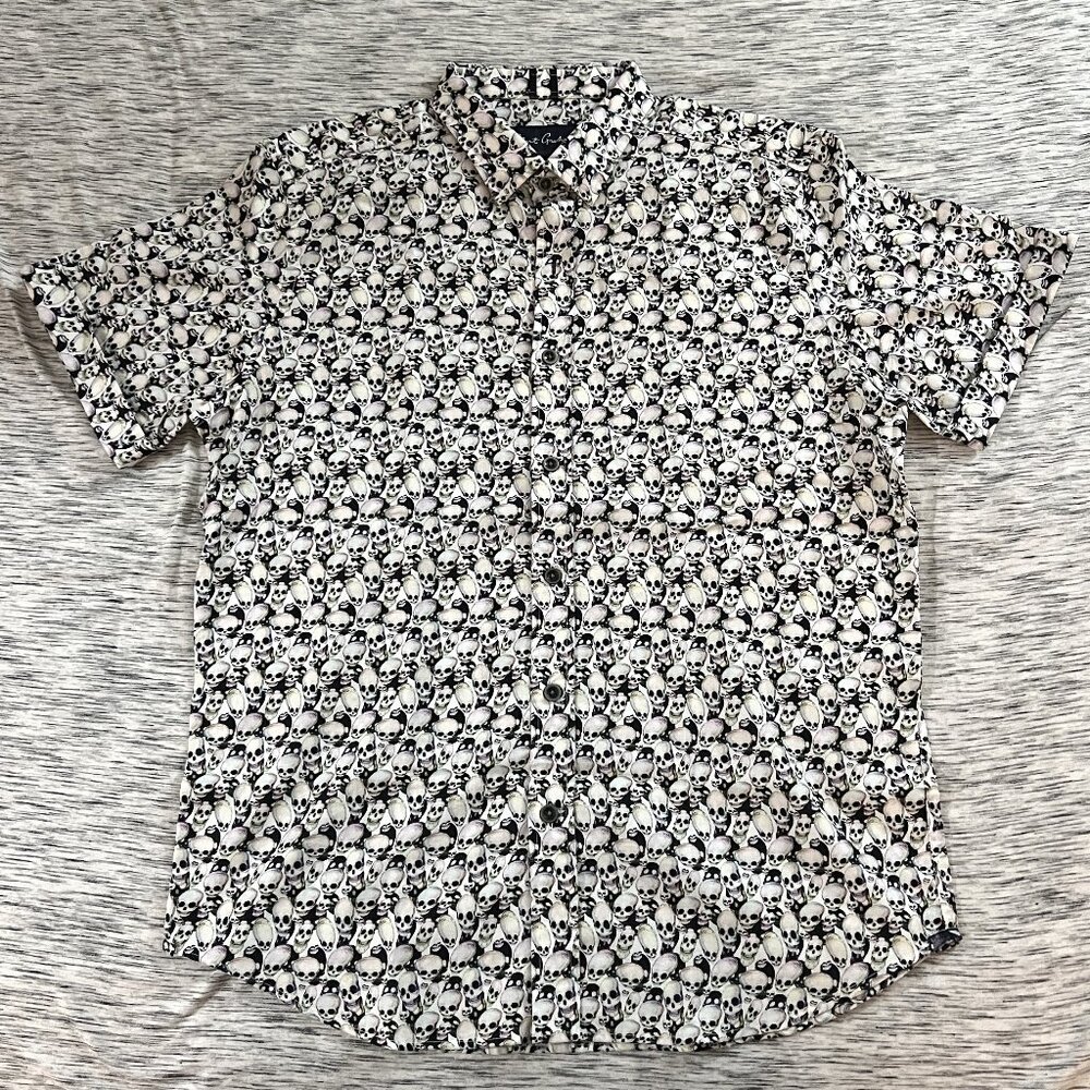 Robert Graham Atami Short Sleeve Cotton Button-Up Shirt (Large)